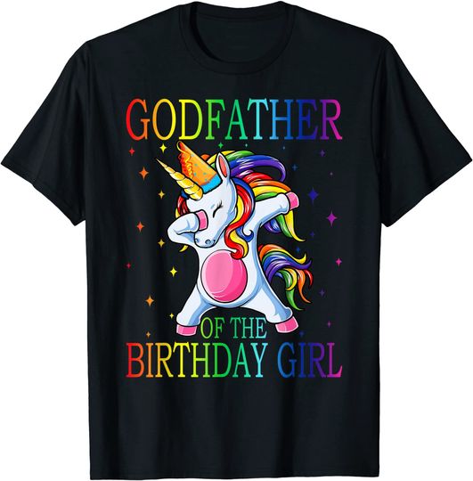 Discover Godfather Of The Birthday Girl Unicorn T-Shirt