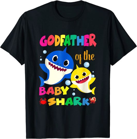 Discover Godfather Of The Baby Shark Birthday Godfather Shark T-Shirt