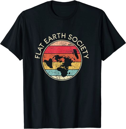 Discover Flat Earth Society Conspiracy Theory Model Gift T-Shirt