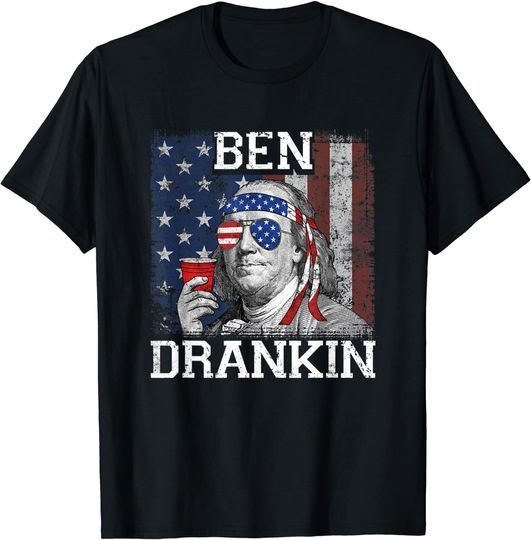 Discover Ben Drankin Beer 4th of July Funny Patriotic USA T-Shirt