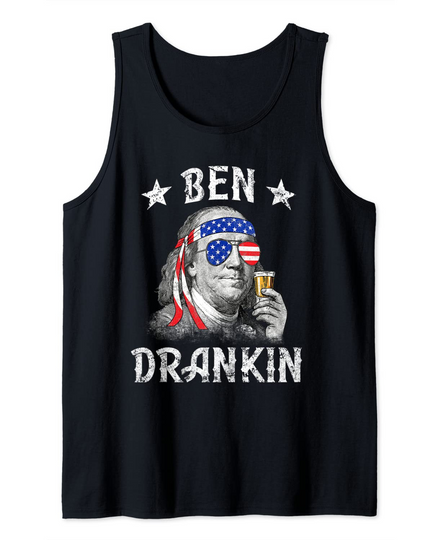 Discover Ben Drankin Funny 4th of July Tank Top