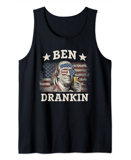 Discover Ben Drankin 4th of July Patriotic Funny Tank Top