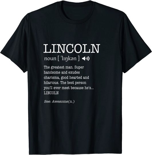 Discover The Name Is Lincoln Funny Gift Adult Definition Men's T-Shirt