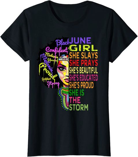 Discover Womens June Birthday Shirts for Women - Queens Were Born in June T-Shirt