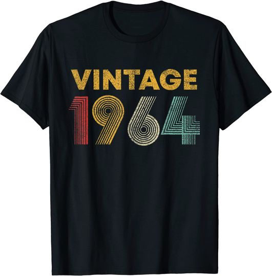 Discover Vintage 1964 57th Birthday Gift Men Women 57 Years Old T-Shirt
