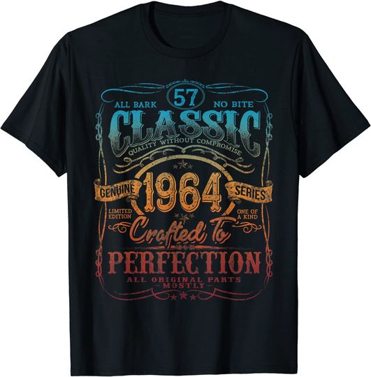 Discover Vintage 1964 Limited Edition Gift 57 years old 57th Birthday T-Shirt
