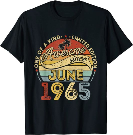 Discover June 1965 Vintage 56th Birthday Gifts Retro 56th Bday T-Shirt