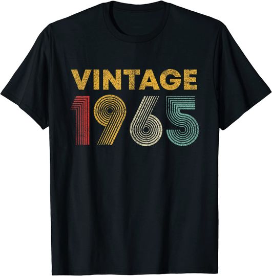 Discover Vintage 1965 56th Birthday Gift Men Women 56 Years Old T-Shirt