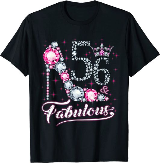 Discover 56 And & Fabulous 1965 56Th Birthday Gift Tee For Womens T-Shirt