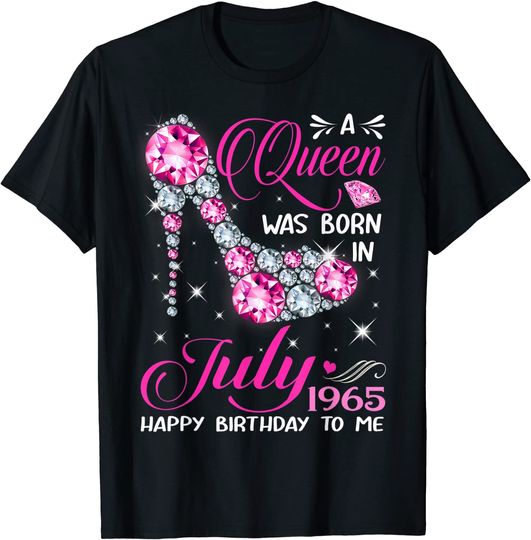 Discover Queens are born in July 1965 T Shirt 54th Birthday Shirt