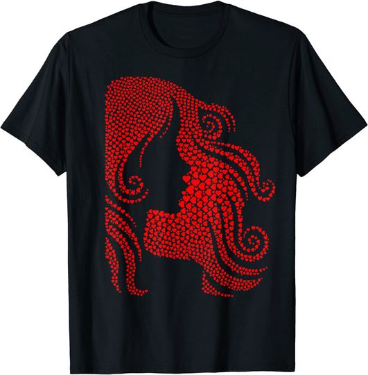 Discover Red Hearts Woman Hair Valentine's Hairdresser Stylist Gift