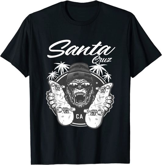 Discover SkateBoard Santa Cruz Palm Tree Street Wear T-Shirt