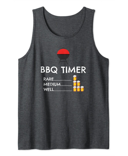 Discover BBQ Timer Shirt Barbecue Grilling Gift Meat Lovers Mens Beer Tank Top