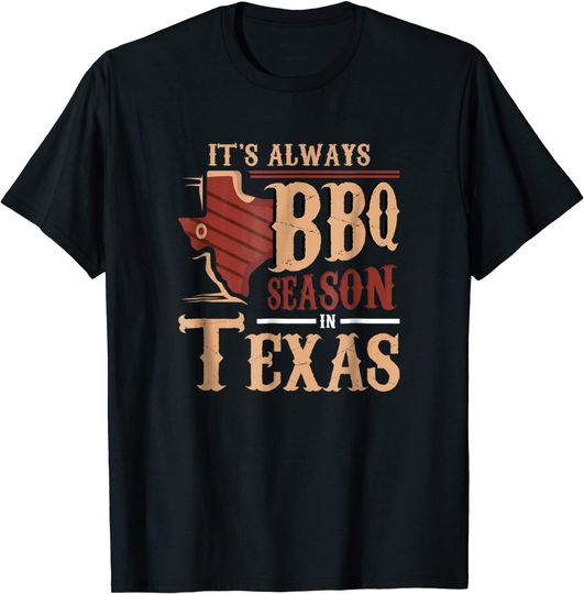 Discover Mens It's Always BBQ Season In Texas Barbecue T-Shirt