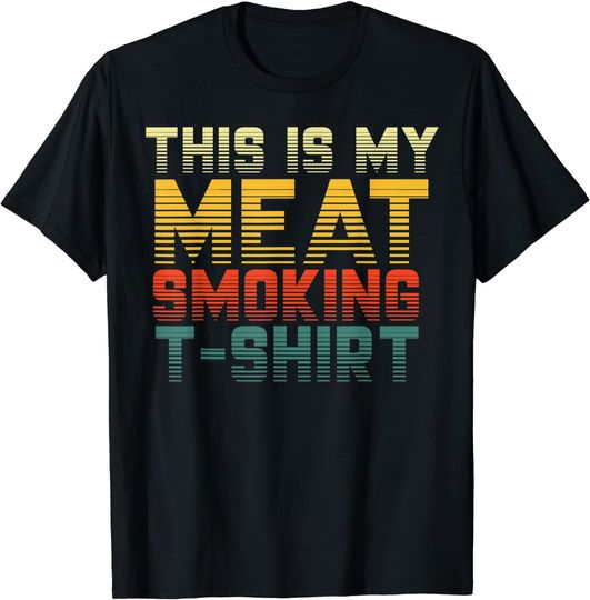 Discover This Is My Meat Smoking Shirt Retro Vintage BBQ Smoker Gift T-Shirt