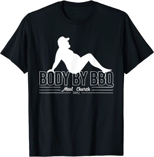 Discover Mens Mens Funny Body By BBQ Vintage Meat Church T-Shirt T-Shirt