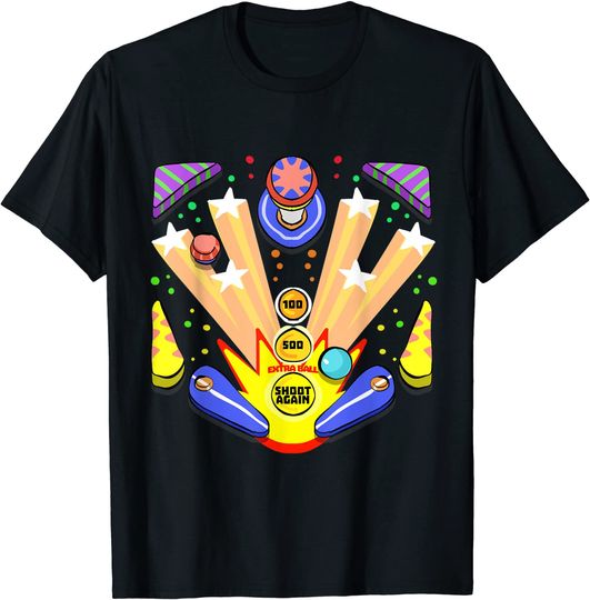 Discover Pinball Player Arcade Games Fan T-Shirt
