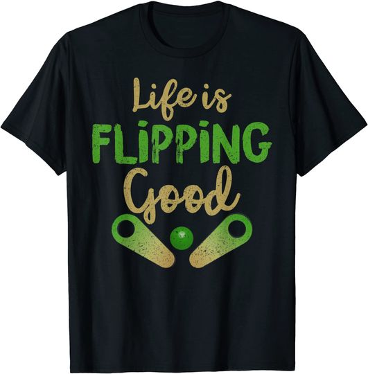Discover Classic Retro Pinball Shirt - Life is Flipping Good Gift T-Shirt