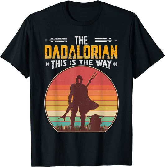 Discover The Dadalorian Retro Vintage, Mens Dadalorian Fathers Day T-Shirt