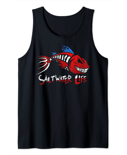 Discover Saltwater Life Fishing Tank Top