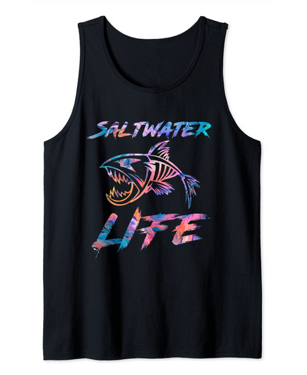 Discover Saltwater Life Fishing Tank Top