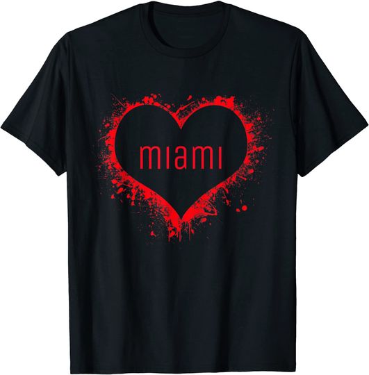 Discover Florida Strong Men's T Shirt Miami Heart Splatter Love Strong Community