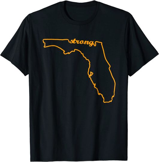 Discover Florida Strong T-Shirt State Outline Florida Strong Shirt