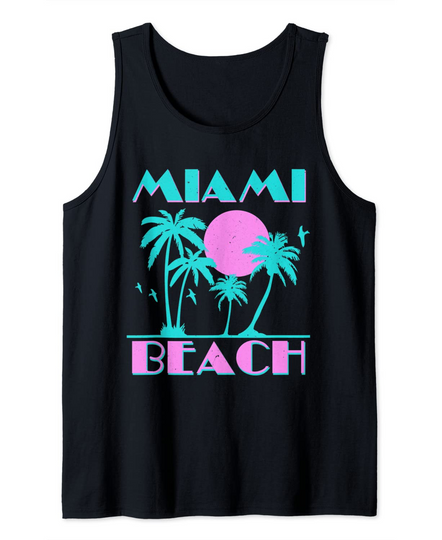 Discover Men's Tank Top Miami Beach 70s 80s Style