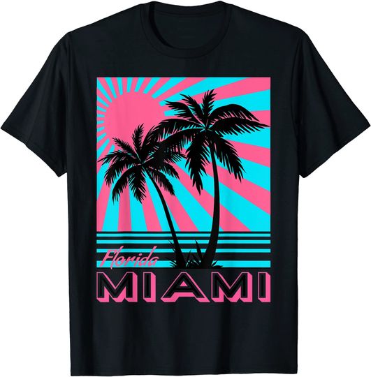 Discover Miami Men's T Shirt Florida Palm Trees
