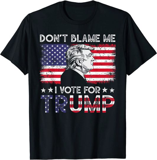 Discover Vintage Flag Don't Blame Me I Voted For Trump T-Shirt