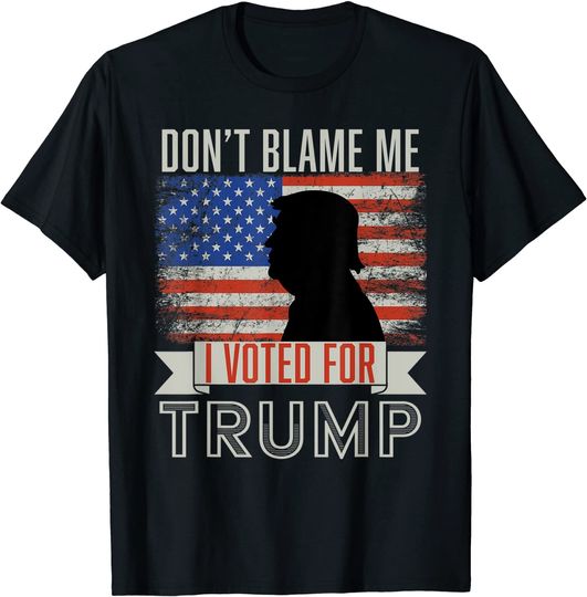 Discover Don't blame me I voted for Trump Vintage USA Flag. Pro Trump T-Shirt