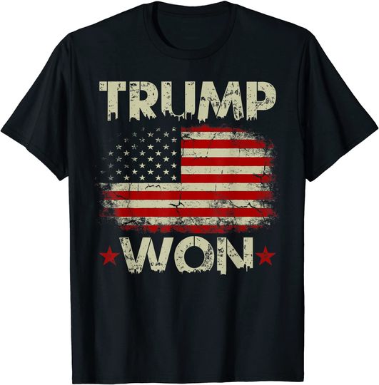 Discover Mens Trump Won 4th of July Fathers Day T-Shirt