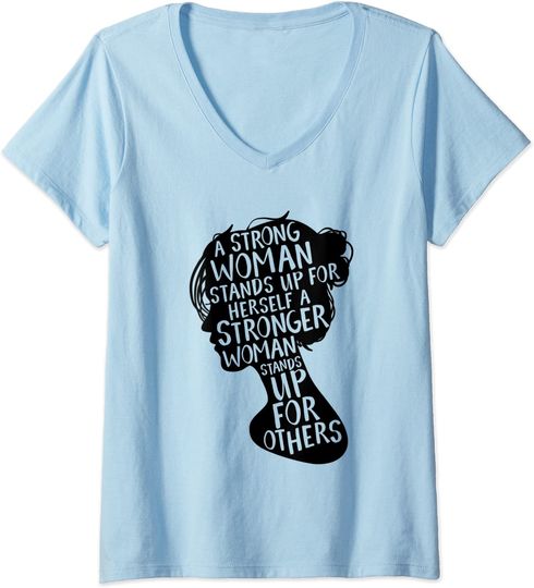 Discover Womens Feminist Empowerment Womens Rights Social Justice March V-Neck T-Shirt