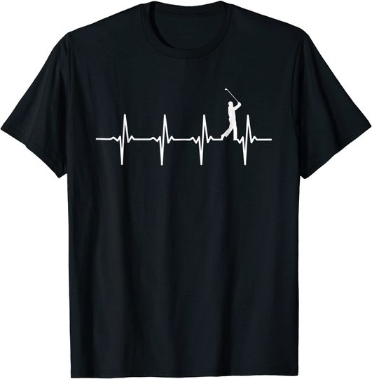 Discover Golf heartbeat t-shirt for golfers