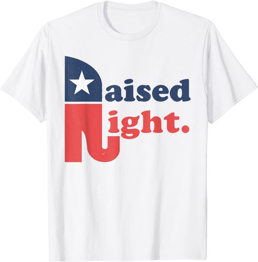 Discover Raised Right Republican Elephant Retro Style Distressed Gift T-Shirt