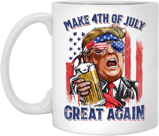 Discover Make 4Th Of July Great Again Trump Mug - 4Th Of July Coffee Mug 11oz W1VI0I