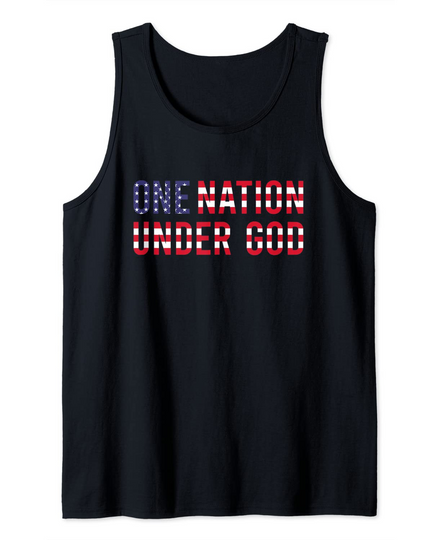 Discover American Flag One Nation Under God Tank Top