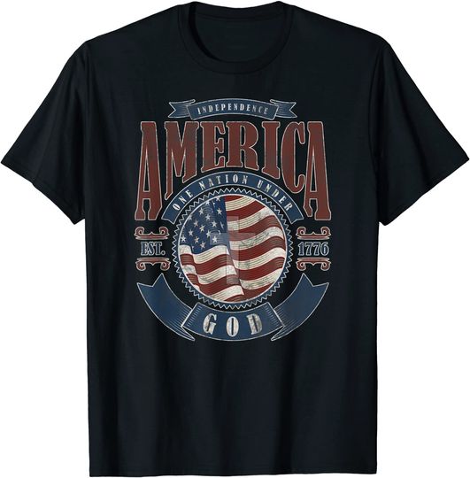 Discover America One Nation Under God | Independence Established 1776 T-Shirt