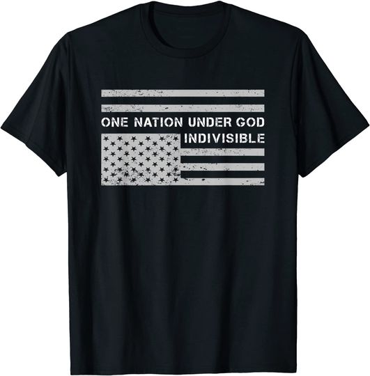 Discover Upside Down American Flag - One Nation Under God Indivisible T-Shirt
