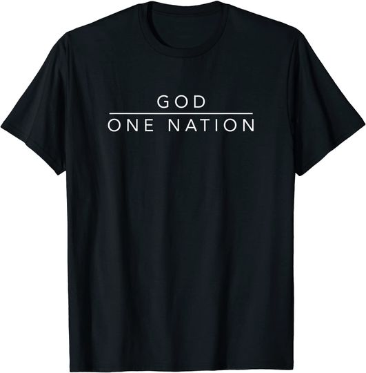 Discover One Nation Under God Line Art Patriotic Christian T-Shirt