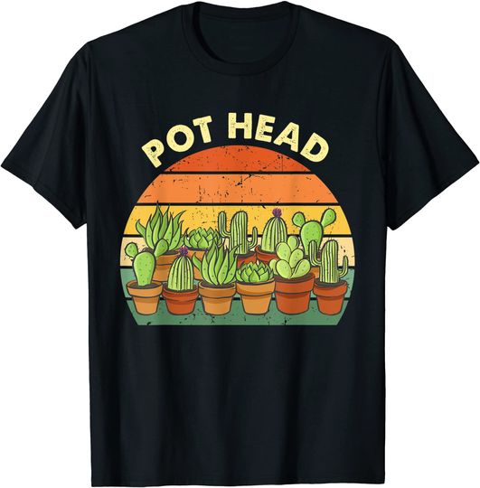 Discover Pot Head Gardening Cactus T-Shirt