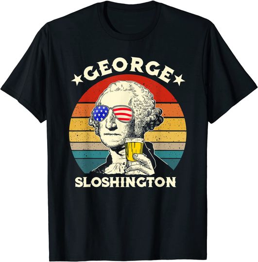 Discover George Sloshington Washington American President T Shirt