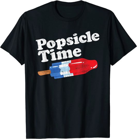 Discover Summer Popsicle Time Funny Bomb Retro 80s Pop Vacation Gift T-Shirt