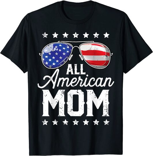 Discover All American Mom 4th of July T shirt Mothers Day Women Mommy