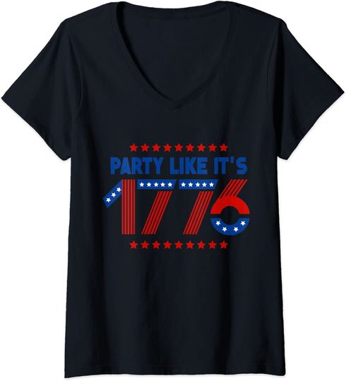 Discover Womens Party Like It Is 1776 4th of July V-Neck T-Shirt