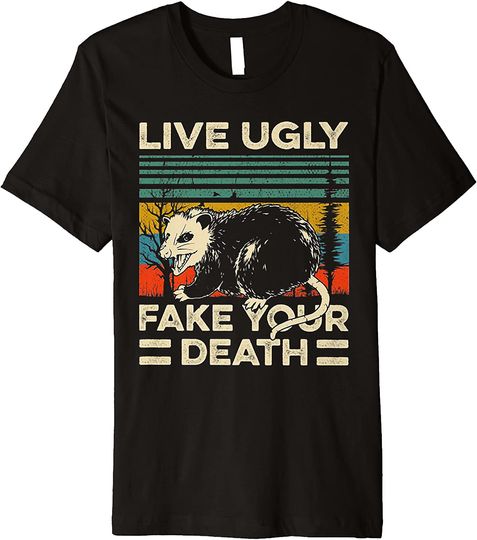 Discover Live Ugly Fake Your Death Retro Vintage Opossum Premium T-Shirt