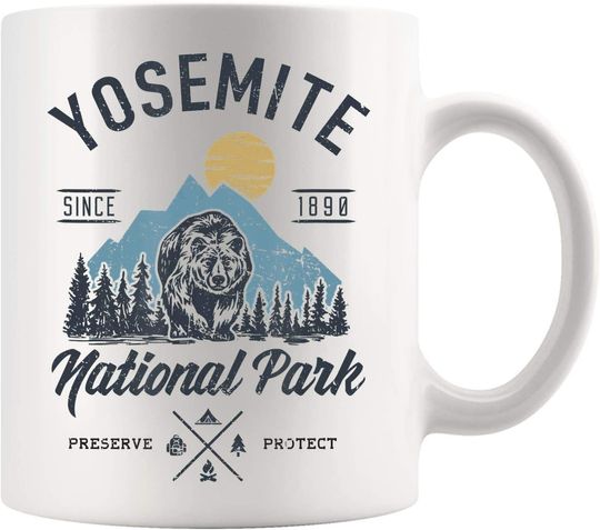 Discover Yosemite National Park Hiking Coffee Mugs