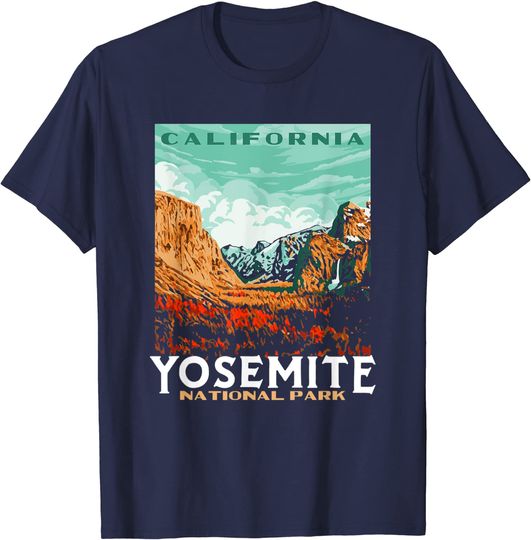Discover Yosemite National Park Valley Style Vintage T Shirt