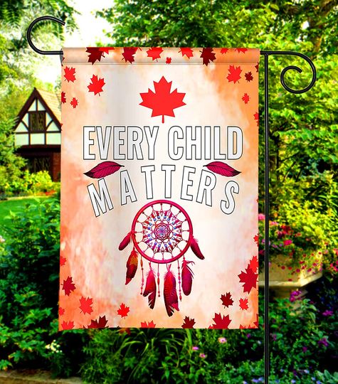 Discover Every Child Matters Garden Flag Canada Orange Day