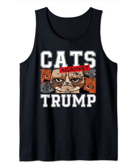 Discover Cats Against Donald Trump Tank Top